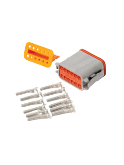 12-Pin Receptacle Connector Kit (Grey) - DT
