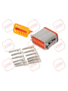 12-Pin Receptacle Connector Kit (Grey) - DT