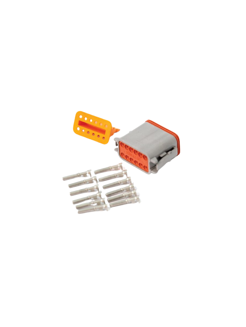 12-Pin Receptacle Connector Kit (Grey) - DT
