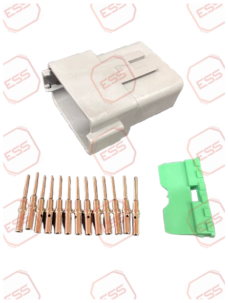 12-Way Plug Connector Kit (Grey) - DT