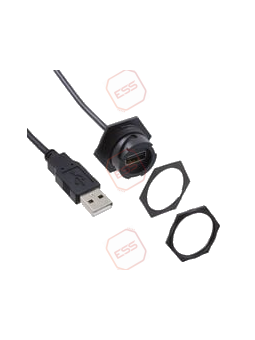 HE Display USB Panel Socket & Plug with Cable